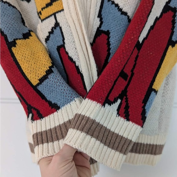 Donald Duck Graphic Cardigan Sweater | Oversized Knit | Disney Inspired | M/L - Picture 2 of 7